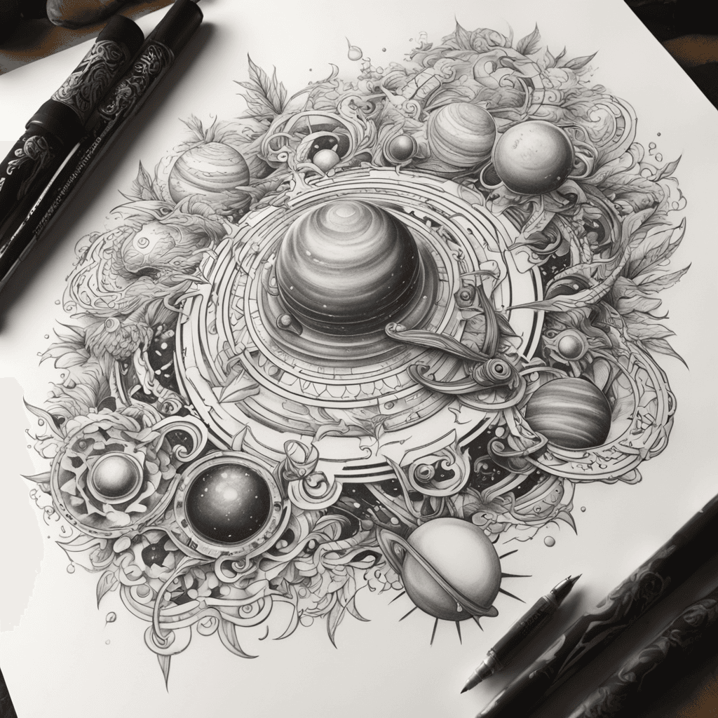 solar system ukrainian style 3d