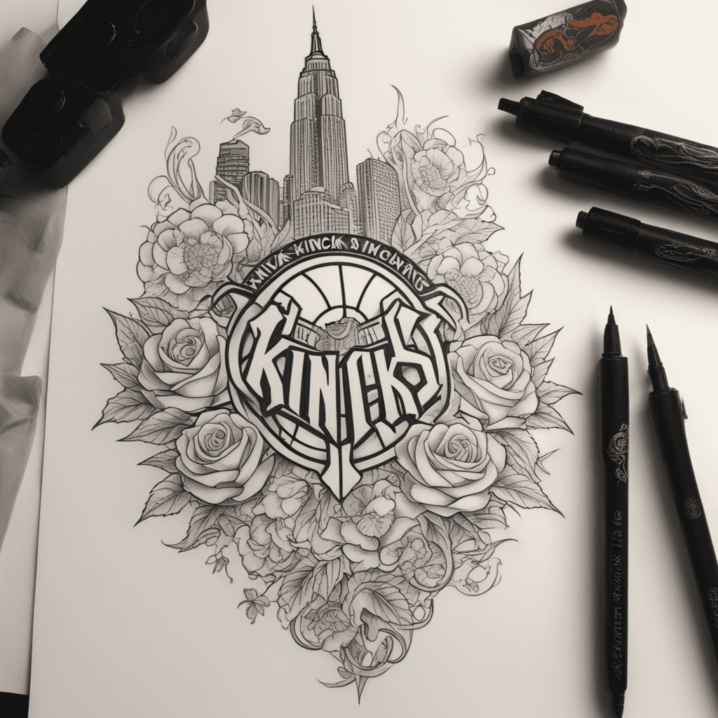 New York Knicks inspired tattoo