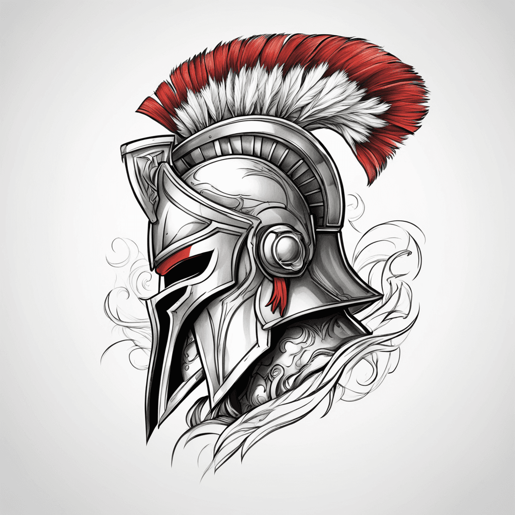 Spartan helmet, side, black, red iroquois, war, mask