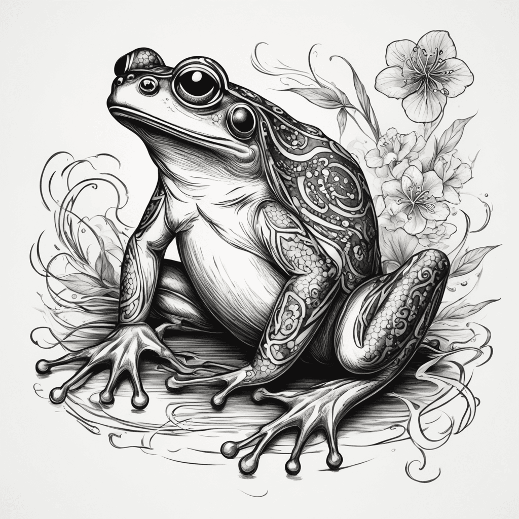 Frog with sigaret