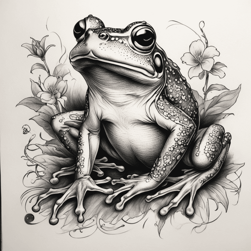 Frog with cigaret