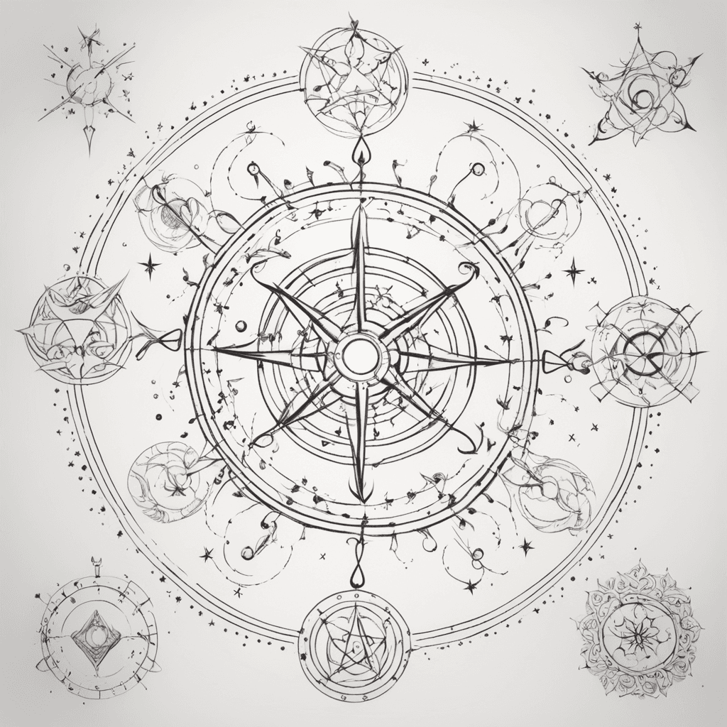 symmetric constellation of symbols depending on power, skills, love and energy
