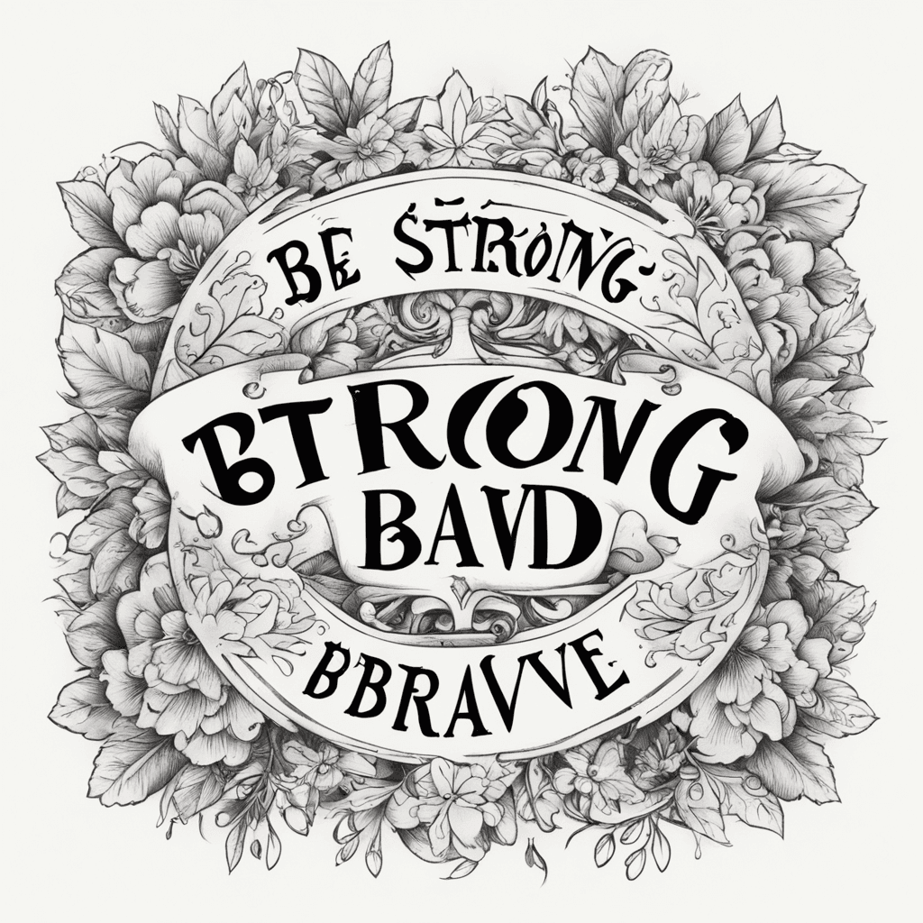 word: "be strong and brave", simple