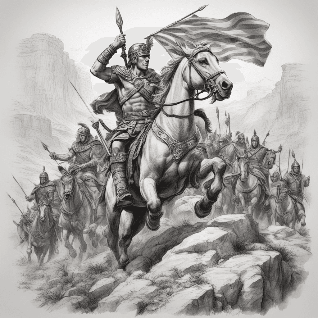 Caesar the Great led his troops on an expedition