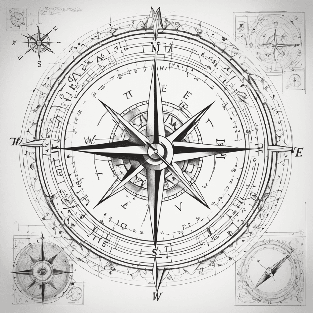 time compass morse code geometric shapes