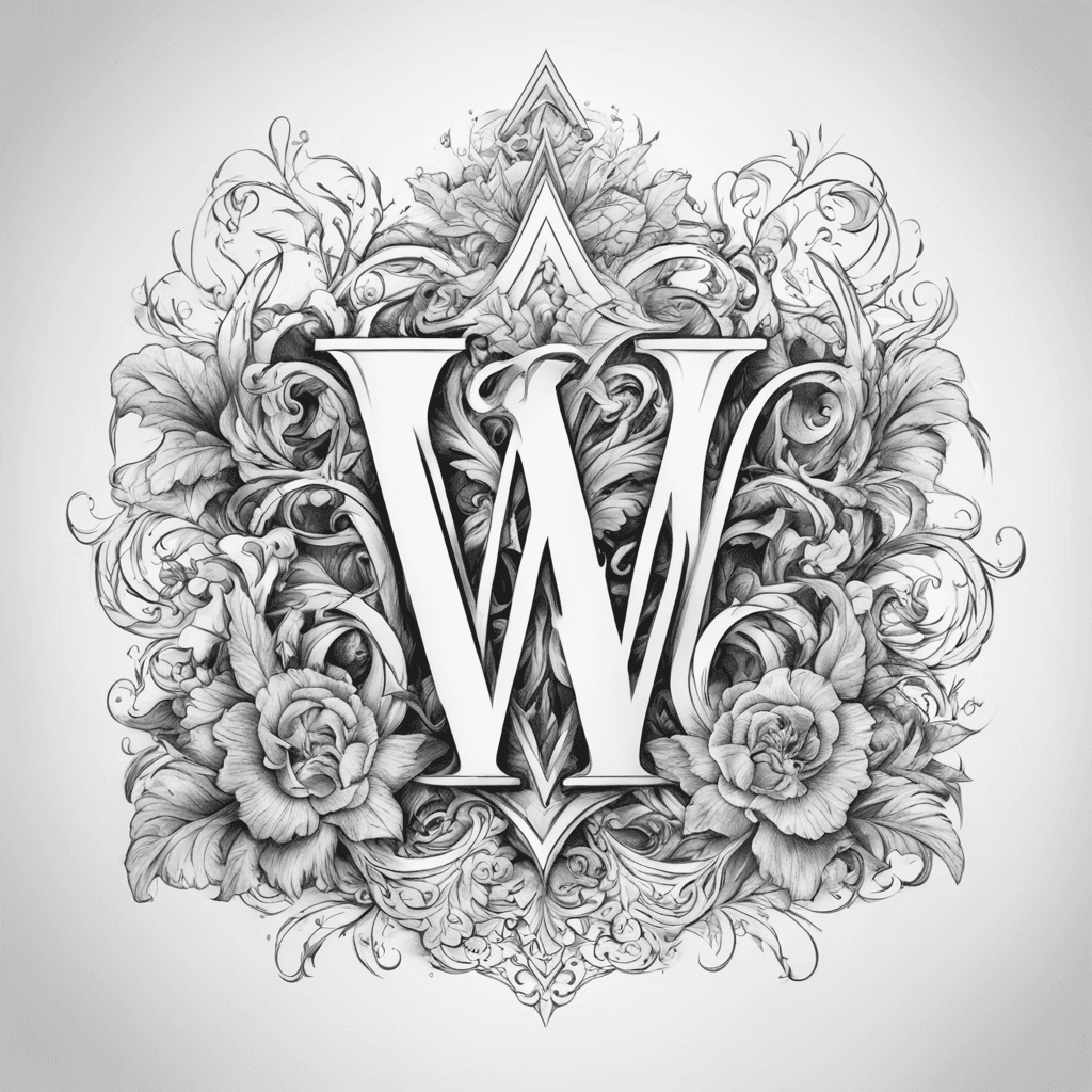 Only letters KLPW with hidden W 
