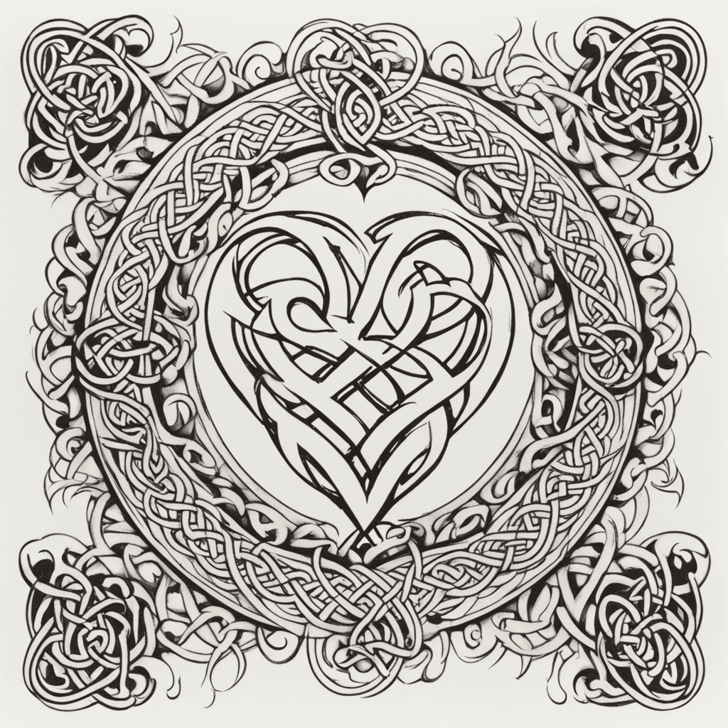 celtic scales with a heart