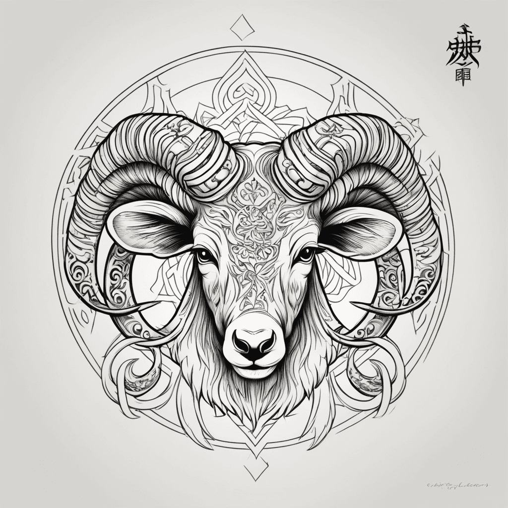 Aries logo like tribale