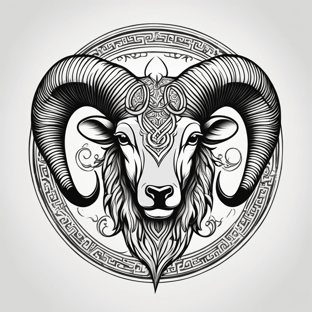 Aries logo like tribale