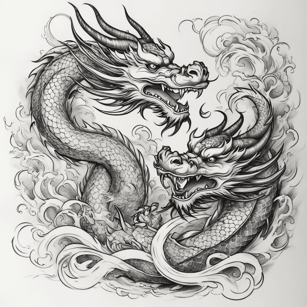 A Vietnamese cultural artwork featuring a dragon