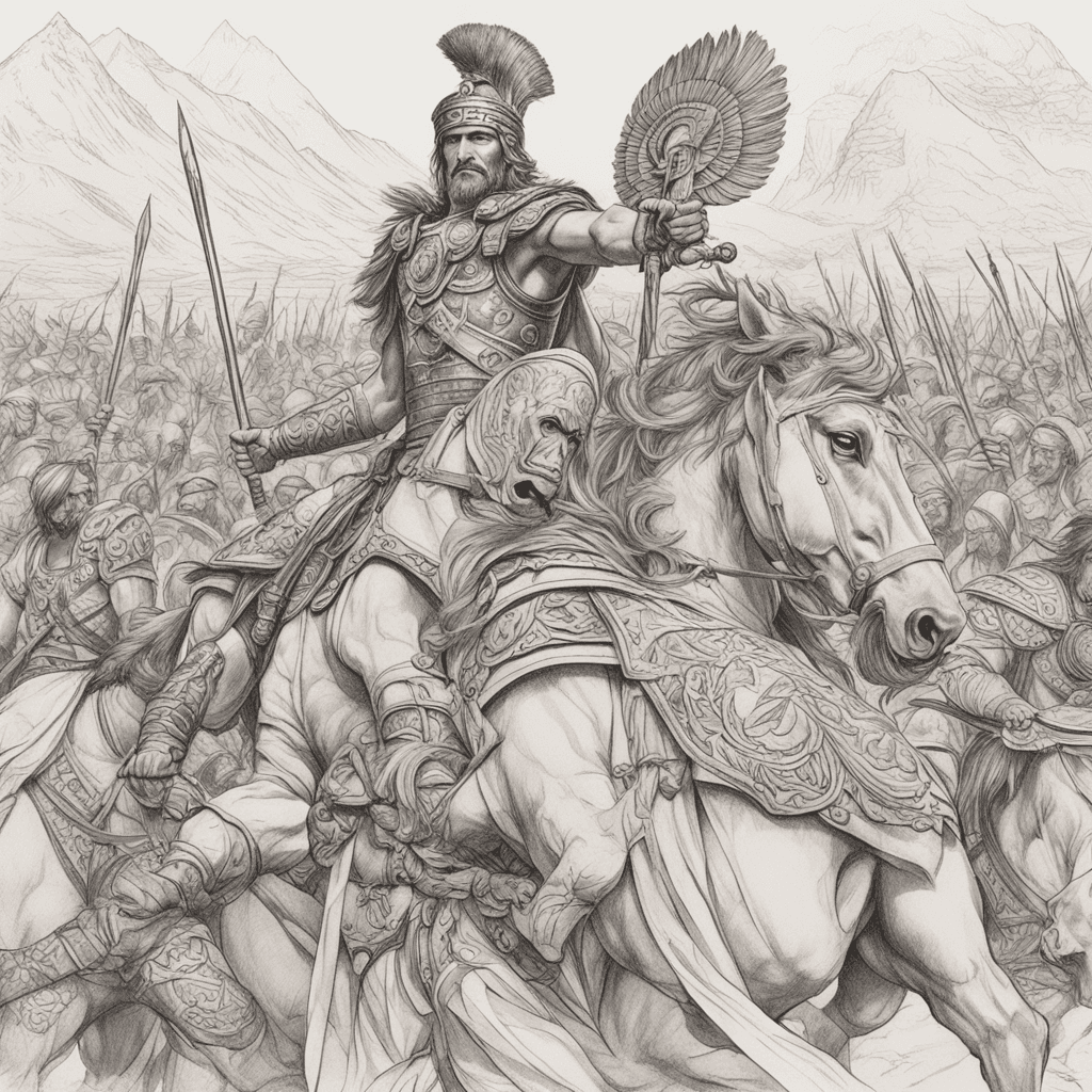 Caesar the Great led his army on a colorful expedition