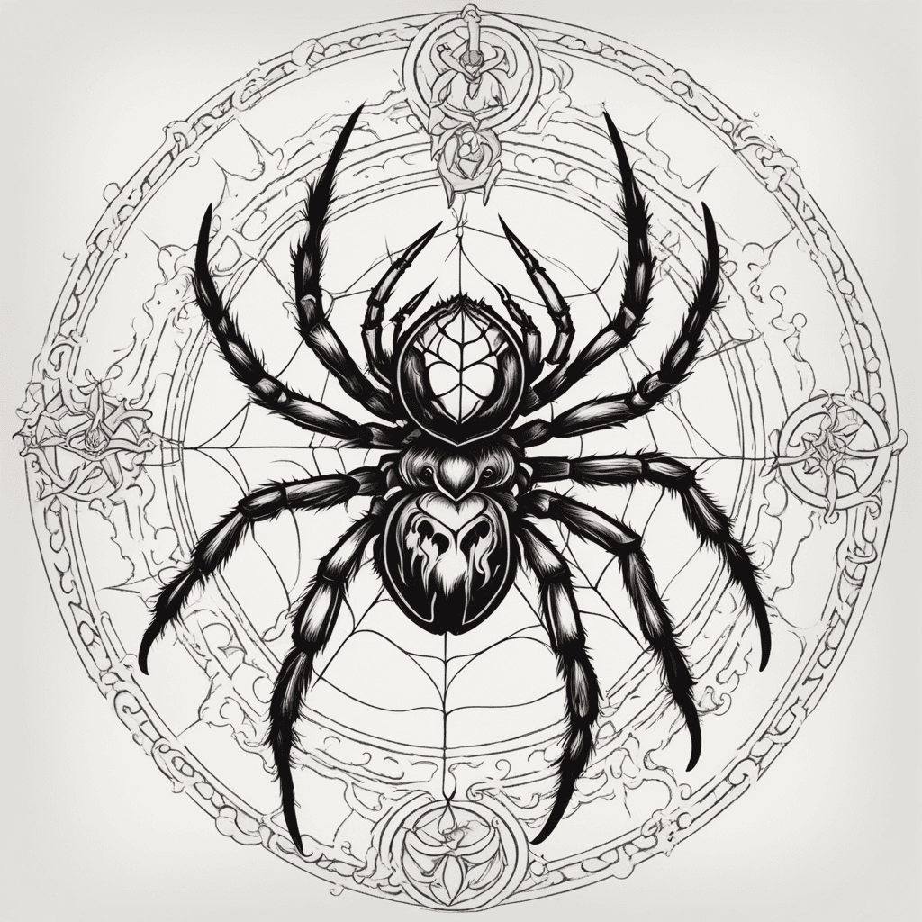 Spider with sacred heart body