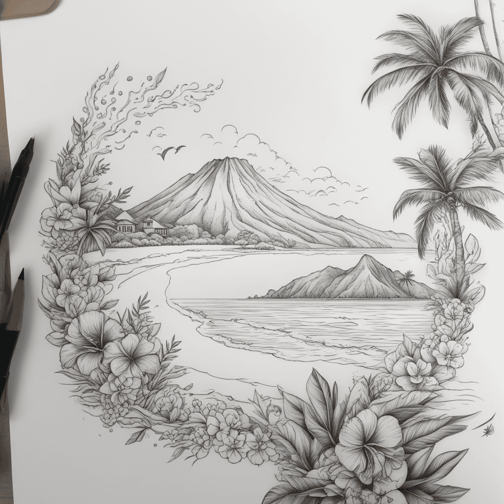 Je Voudrais Un Tatouage Avec L’île De La Réunion Avec Écrit Run Island Et 974 Pour Le Faire Sur Le Coter De Lavant Bras" Tattoo Design Created by morgane l. on 5/14/2024