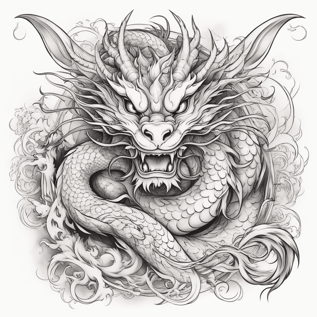 chinese dragon protect rabbit