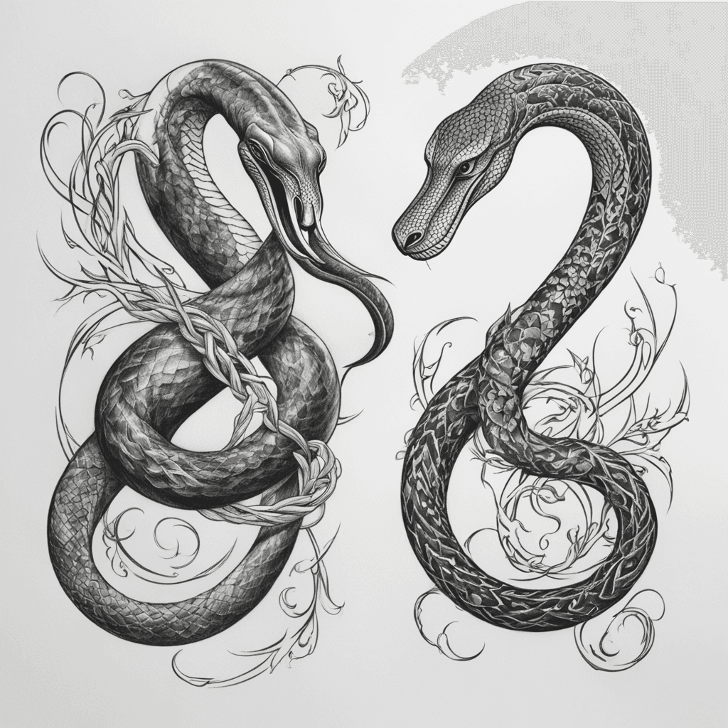The number 24 on the left is entwined by the black mamba  