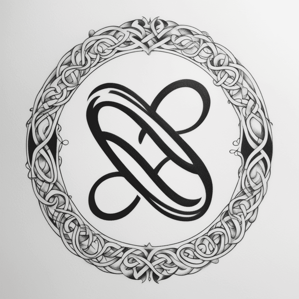 Simple Infinity mark with  words “Fear is stronger than Love.