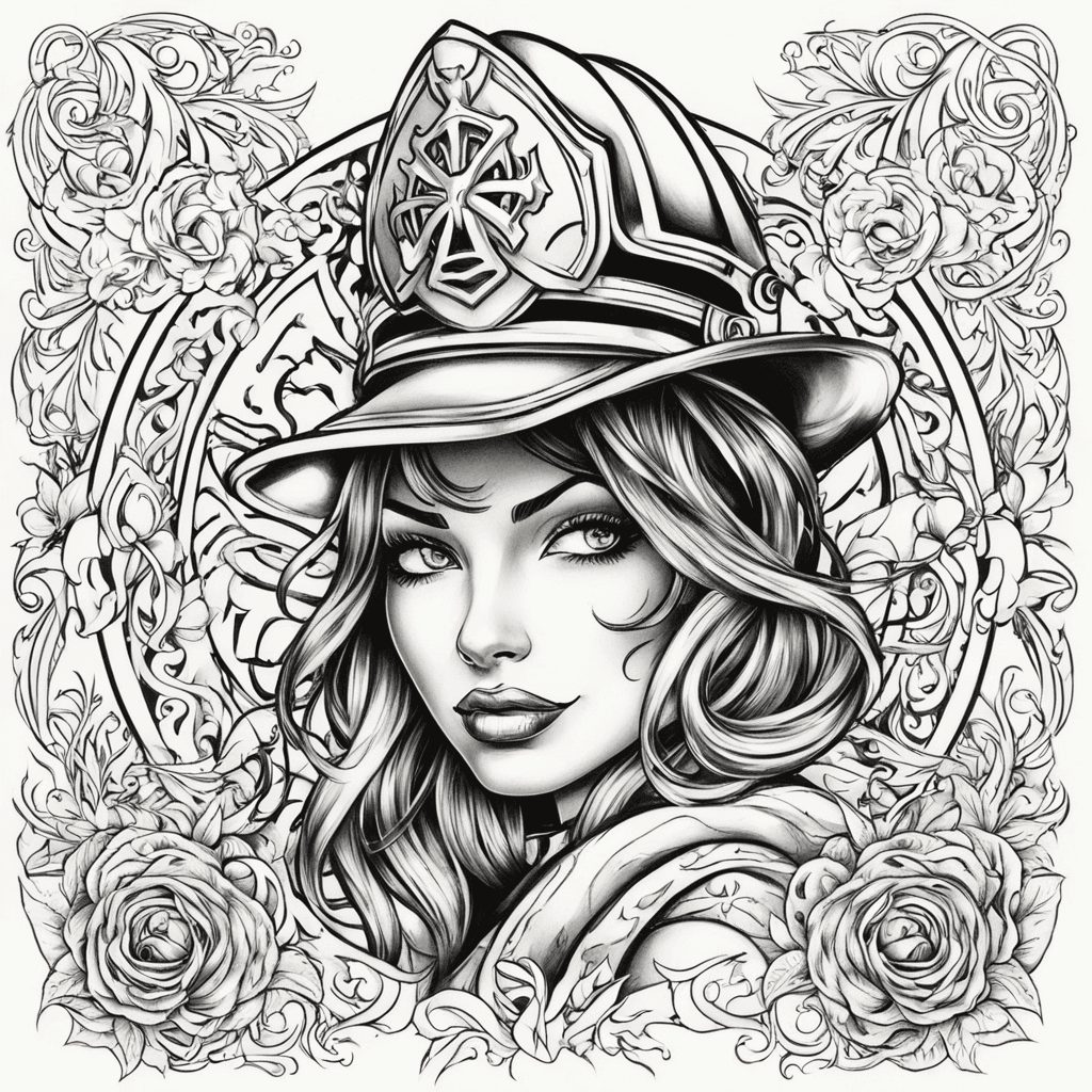 Firefighter pinup