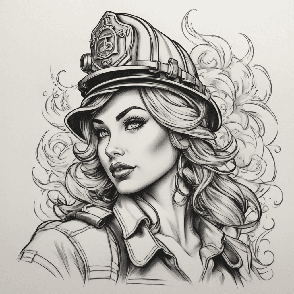 Firefighter pinup