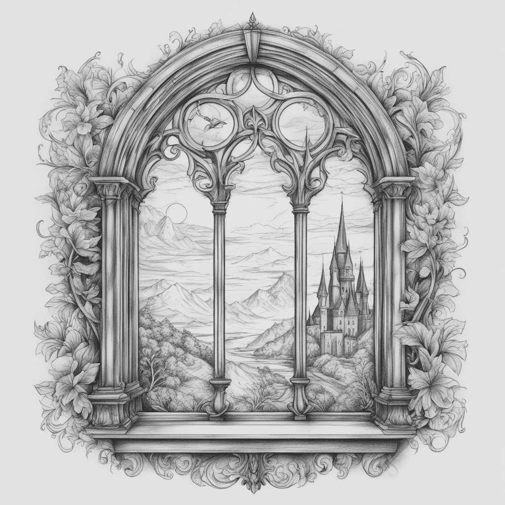 baroque style window harry potter