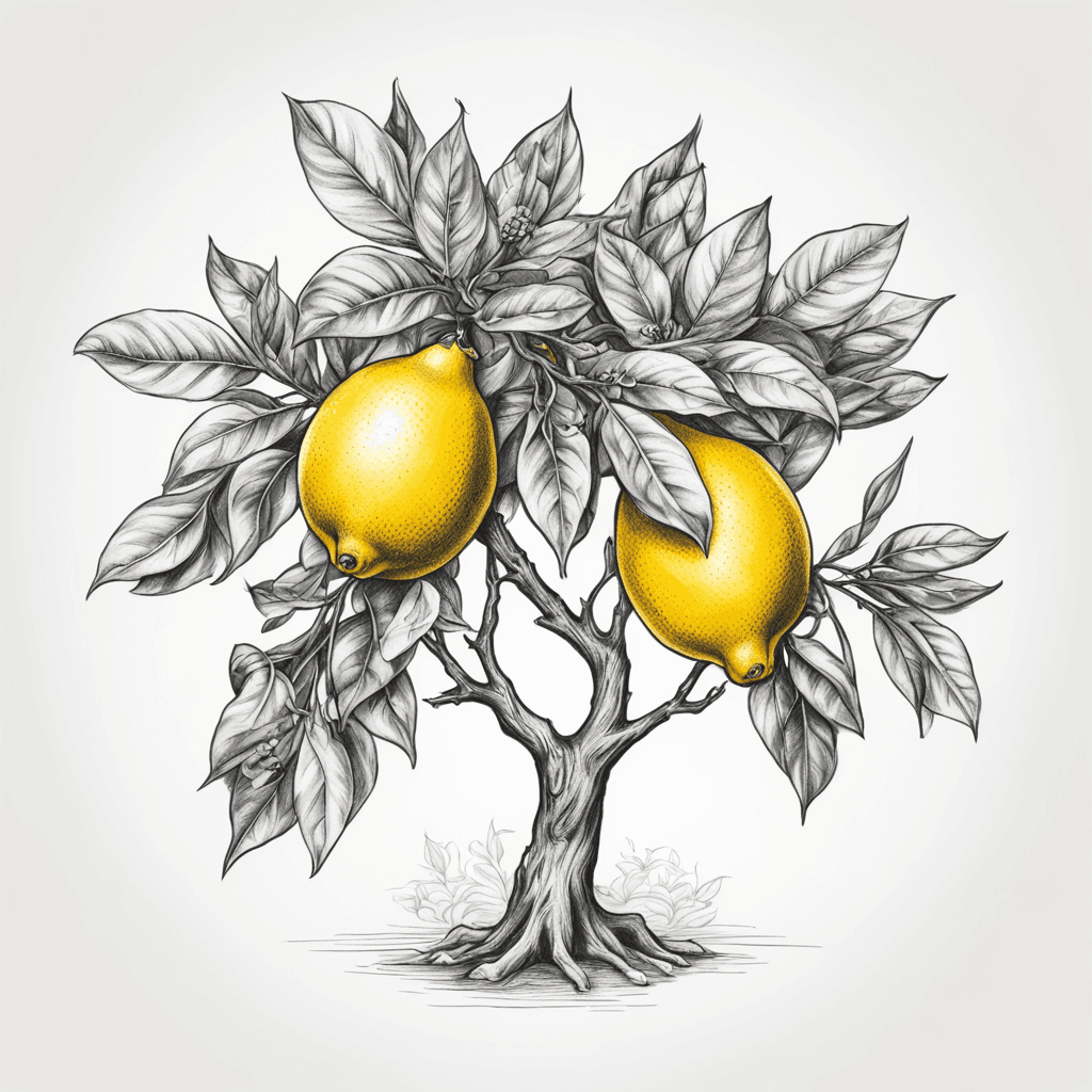 Burning lemon tree