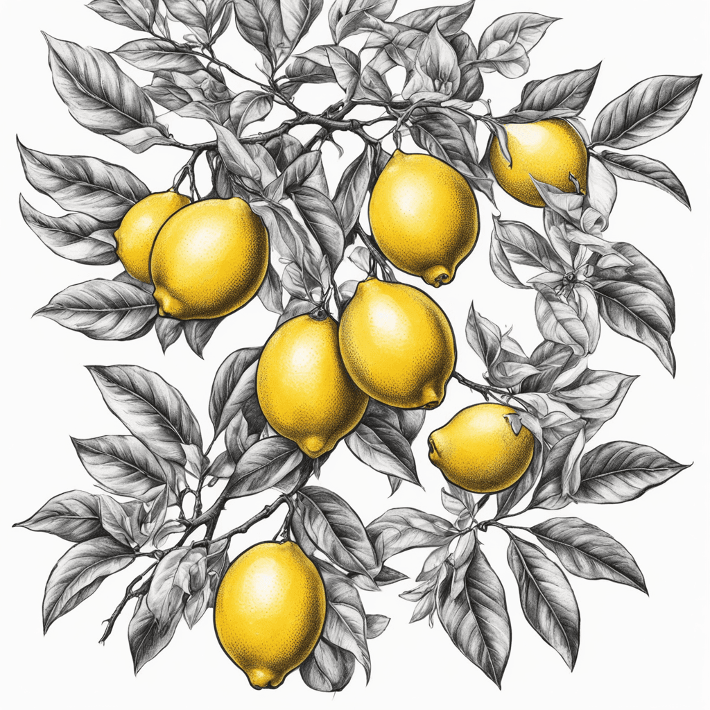Burning lemon tree