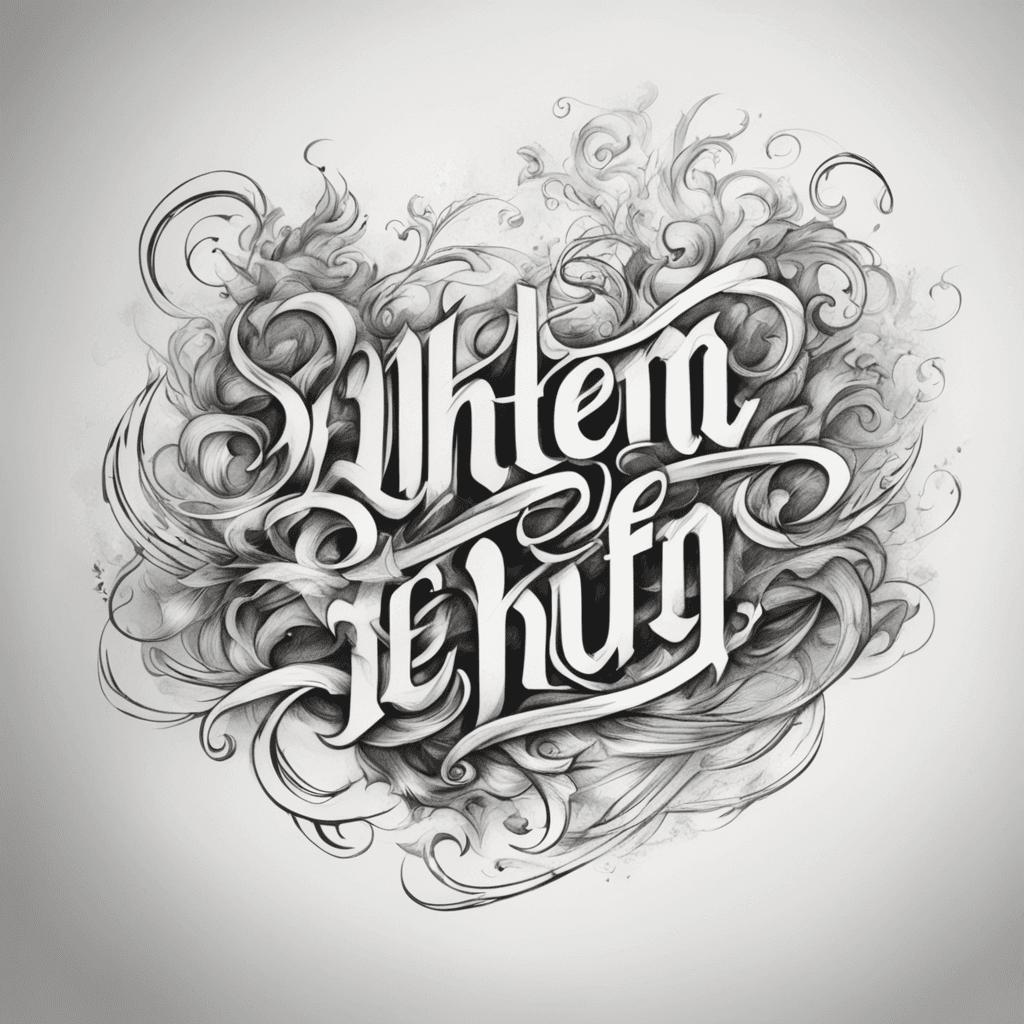 The phrase "when the life gets you down remember it is one the rest is up" will be written in a sleek, flowing script font. The letters will appear to emerge from wisps of smoke, with the smoke effect gradually dissipating as it moves away from the text.