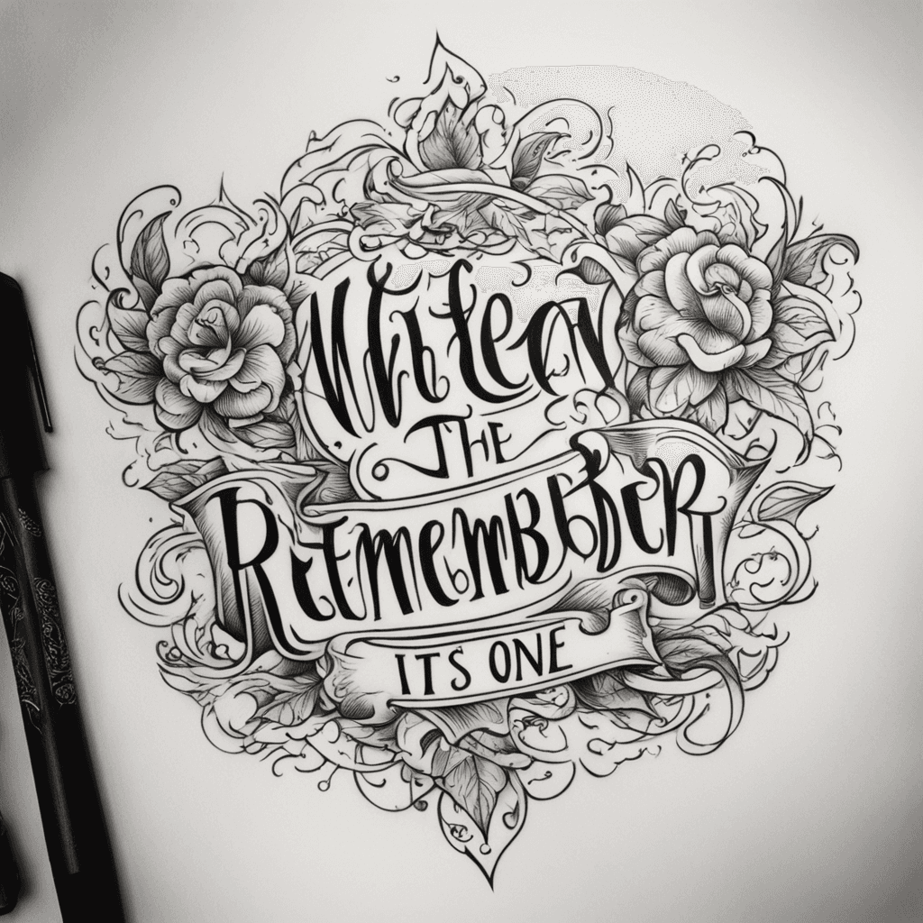 The phrase "when the life gets you down remember it is one the rest is up"  The letters with the smoke effect gradually dissipating as it moves away from the text.