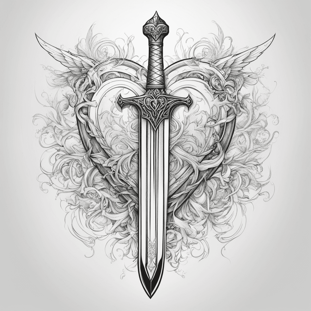 Cybersigilism sword with heart