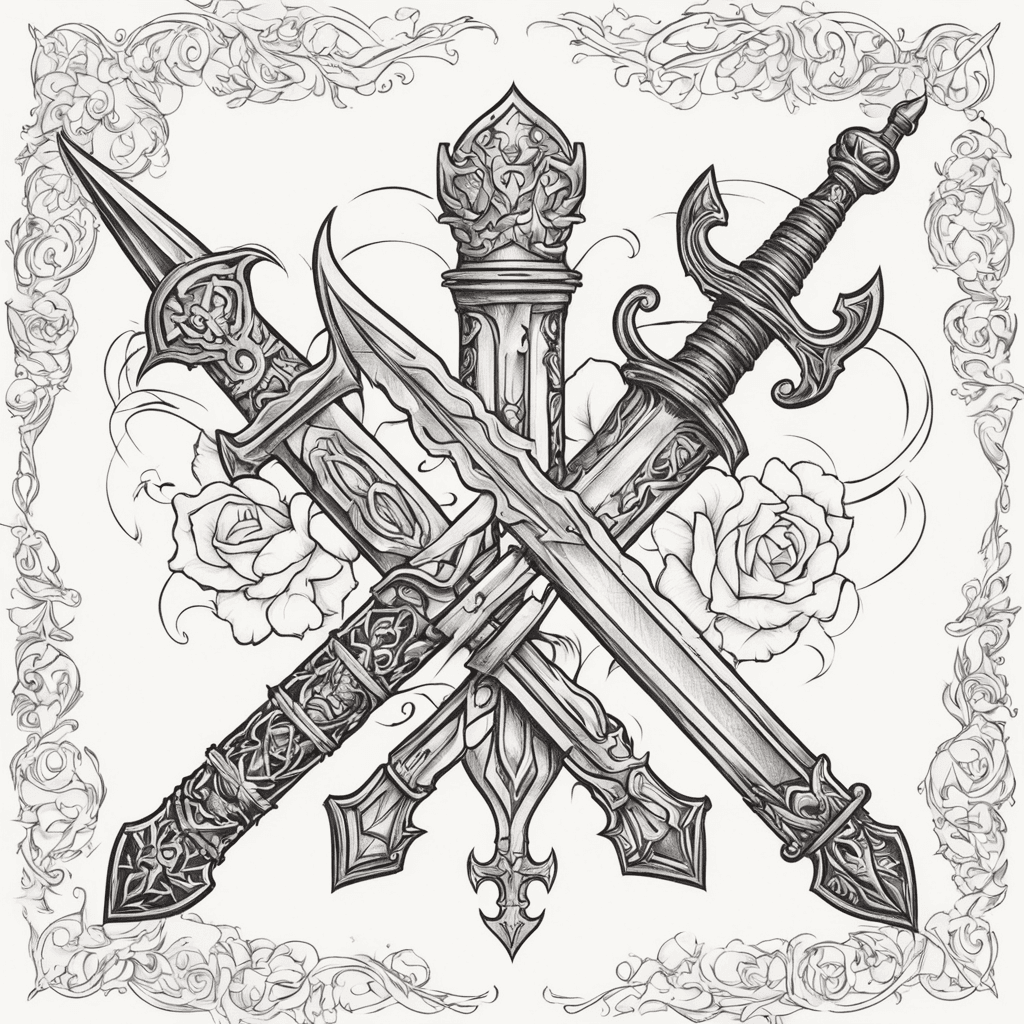 Cybersigilism with mini heart on sword handle