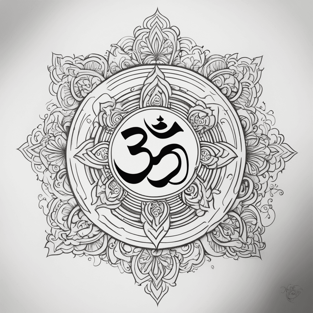 Om mane padme hum in Ranjana script