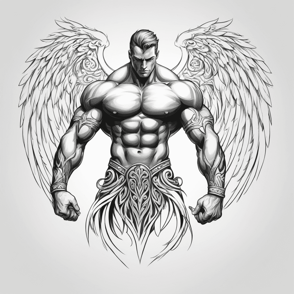 a male bodybuilder angel