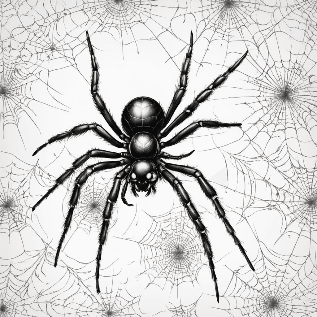 black widow spider stencil 