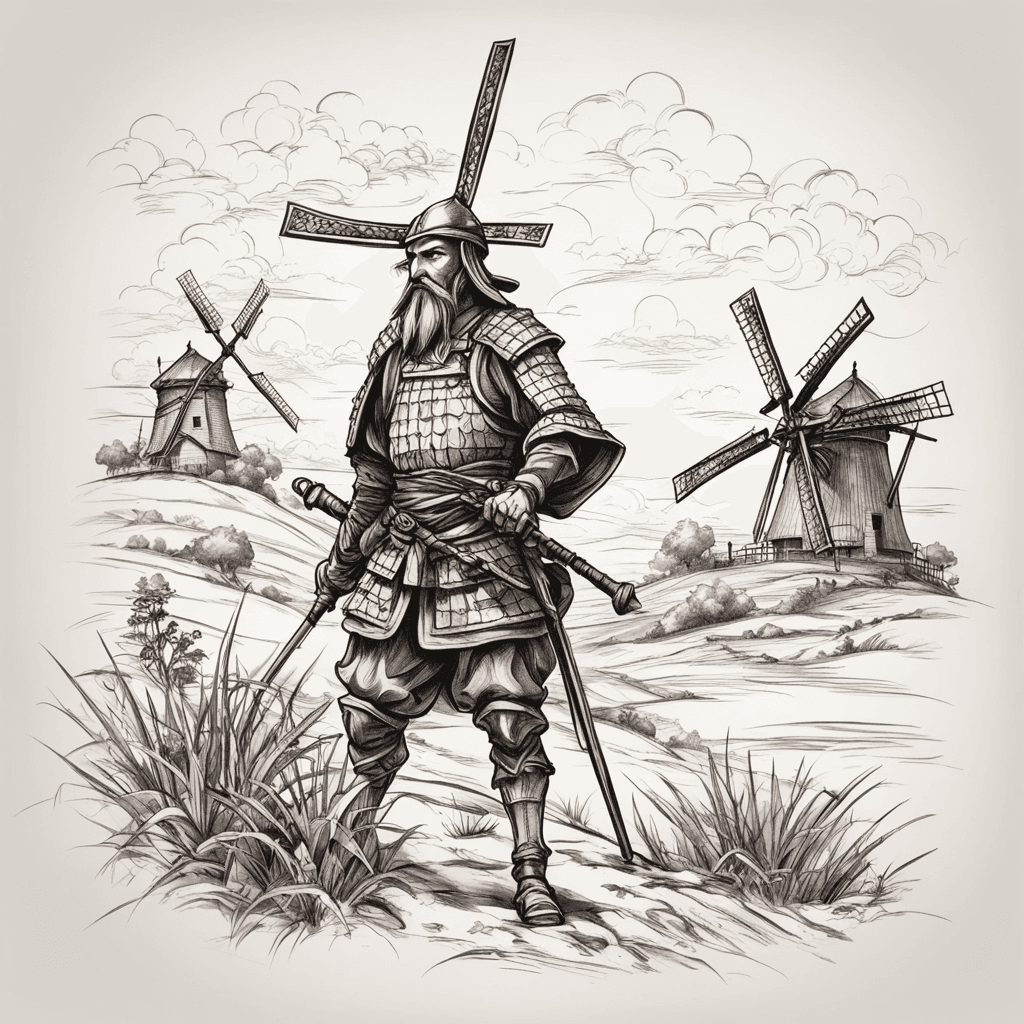 don quixote against windmills