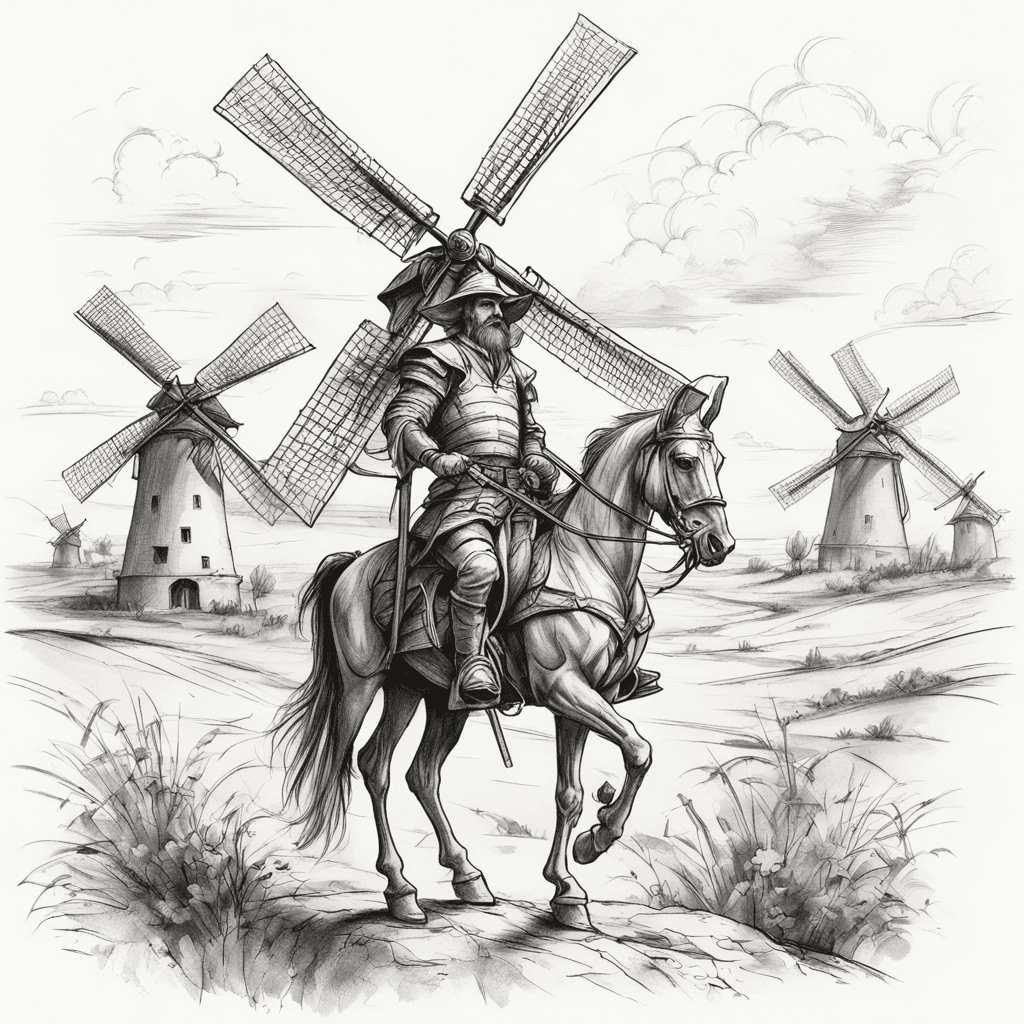 don quixote against windmills