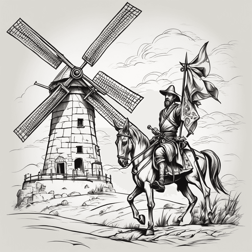 don quixote against windmills