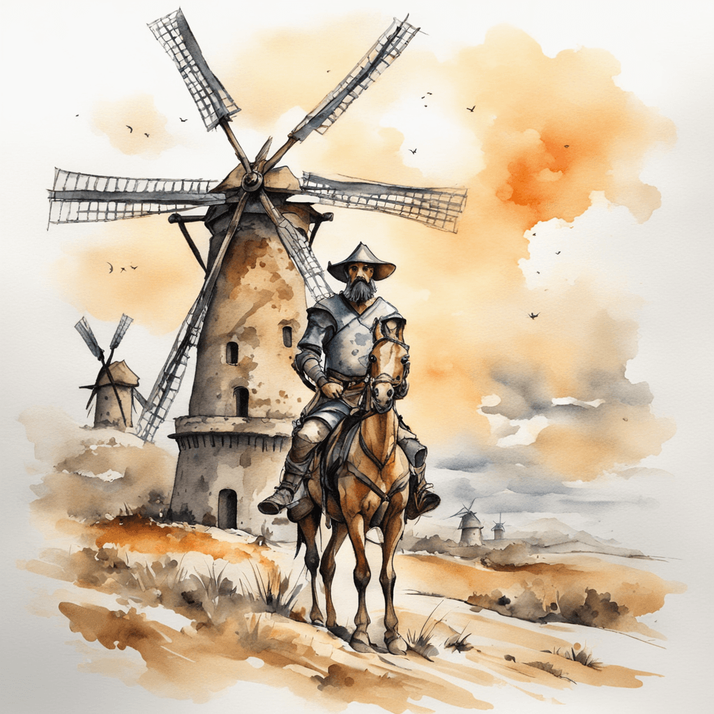 don quixote against windmills