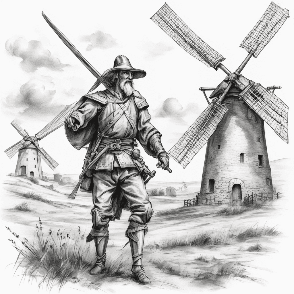 don quixote against windmills