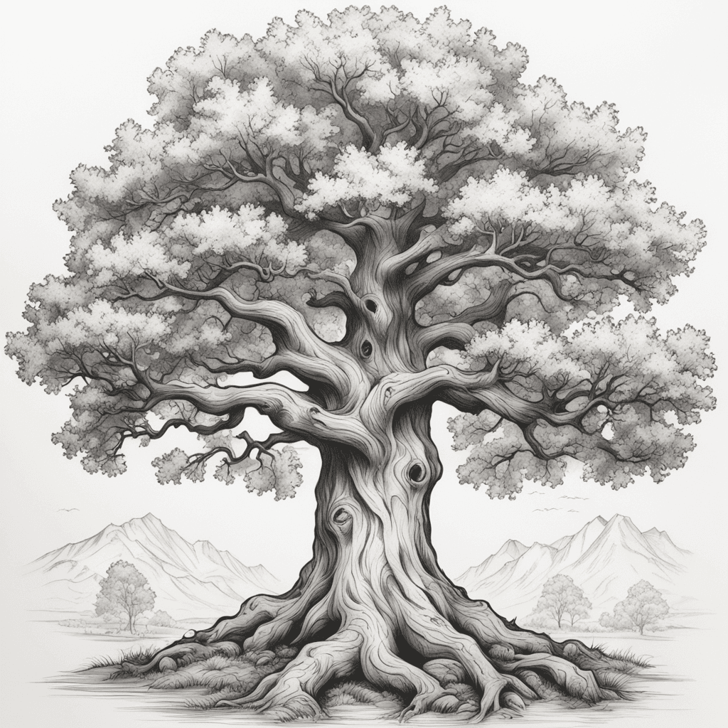 large oak tree