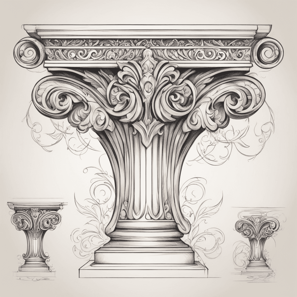 ionic capital stylized