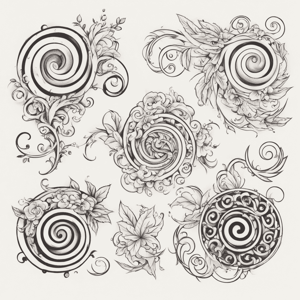 two spirals like those of a ionic capital stylized, minimal design