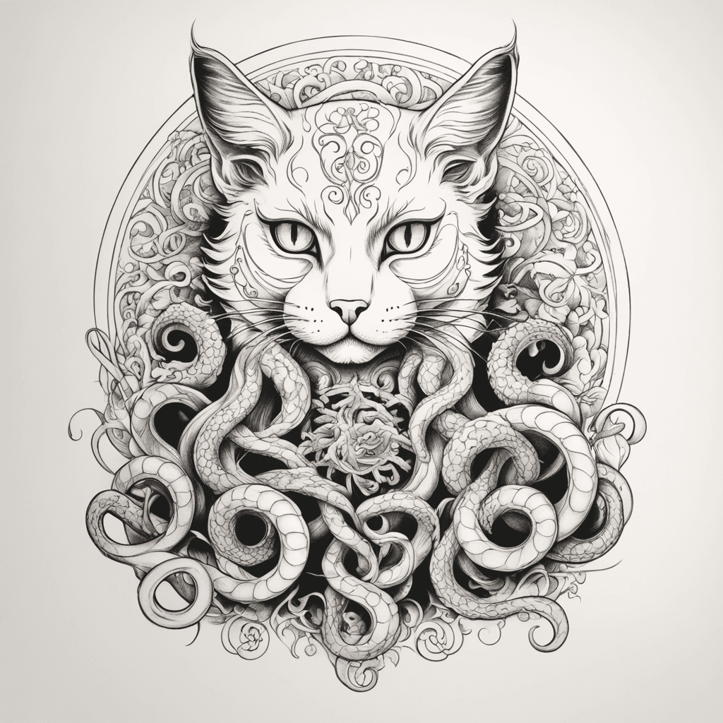 cat with tentacles