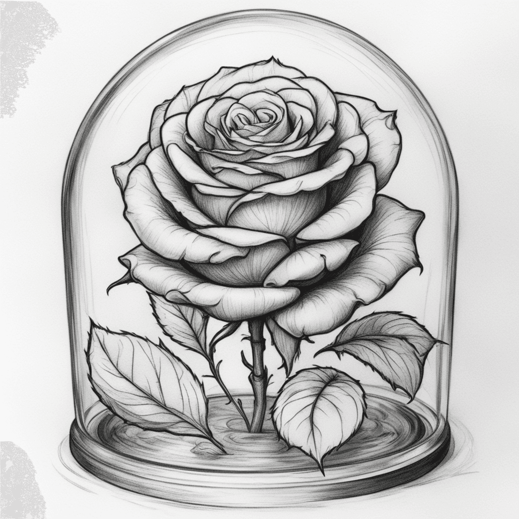 A rose in a glass dome from Beauty and the Beast