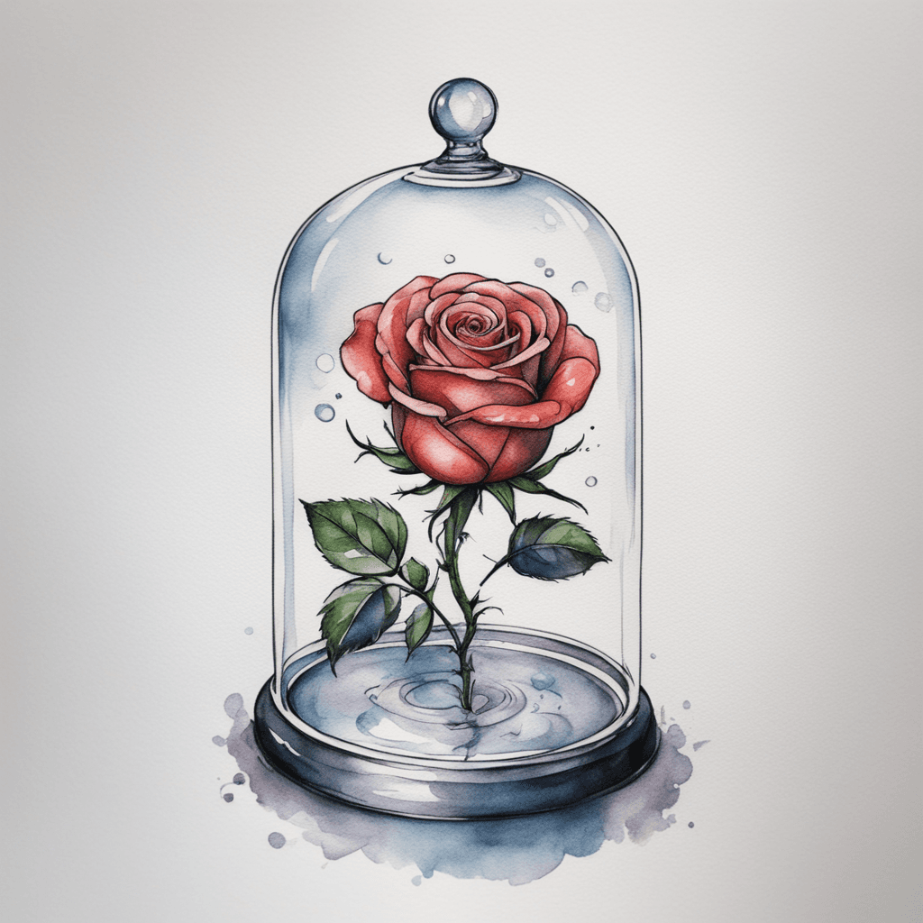 A rose in a glass dome from Beauty and the Beast