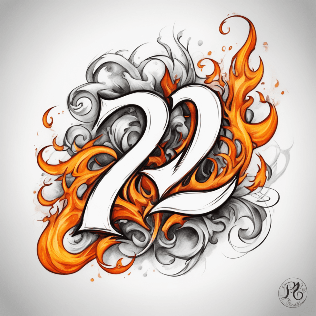 Numbers and letters are P28.Surrounded by oil-painting flames