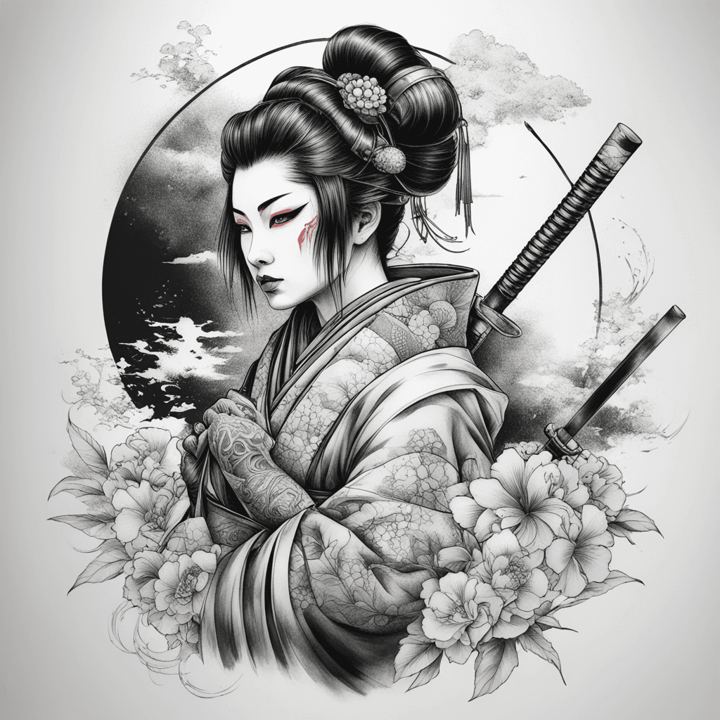 Geisha Cyberpunk Samurai