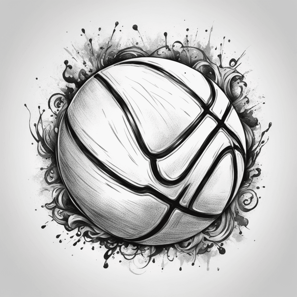 Tattoo connected with basketball 