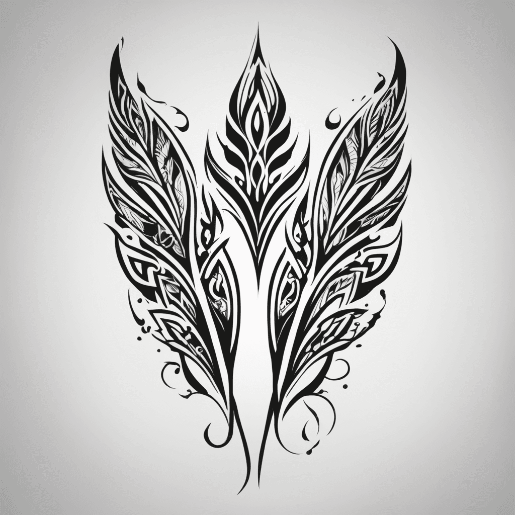 A black tribal tattoo sticker design consisting of three vertically aligned individual patterns, forming a continuous and cohesive combination for easy peeling and application. Each pattern must be exactly 1 cm × 19 cm, with the first one slightly narrower if necessary to fit within the required dimensions. The design should feature smooth, organic, and flowing lines inspired by flames, vines, or waves, maintaining an abstract tribal aesthetic without realistic plant details. The patterns should seamlessly connect while keeping distinct individual designs. The color must be solid black with a pure white background, without any gradients or gray areas. The bottom of the second pattern should be completely white. Strictly avoid skulls, demon faces, weapons (such as daggers, swords, spears, axes), armor, text, or symbols. Ensure the designs are bold, clean, and visually striking while maintaining the overall vine-like flow without being overly complex